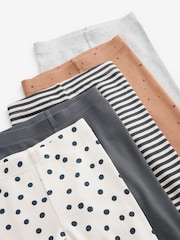Monochrom - Leggings aus geripptem Jersey im 5er Pack (3Monate–7Jahre) - Bild 3 von 3