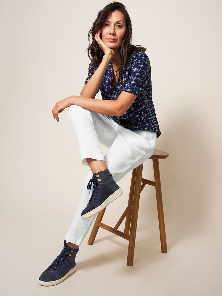 White Stuff White Rowena 100% Linen Trousers - Image 3 of 7