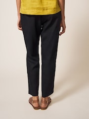 White Stuff Black Rowena 100% Linen Trousers - Image 2 of 4