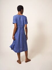 Robe mi-longue White Stuff Ivy bleue en lin - Image 2 of 6