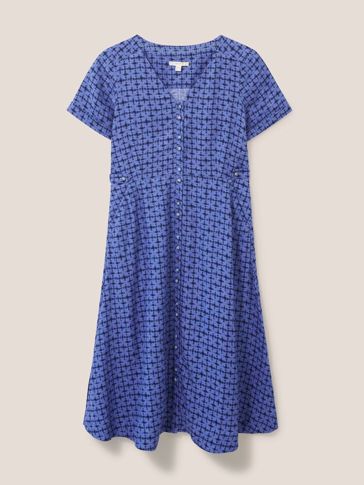 Robe mi-longue White Stuff Ivy bleue en lin - Image 5 of 6
