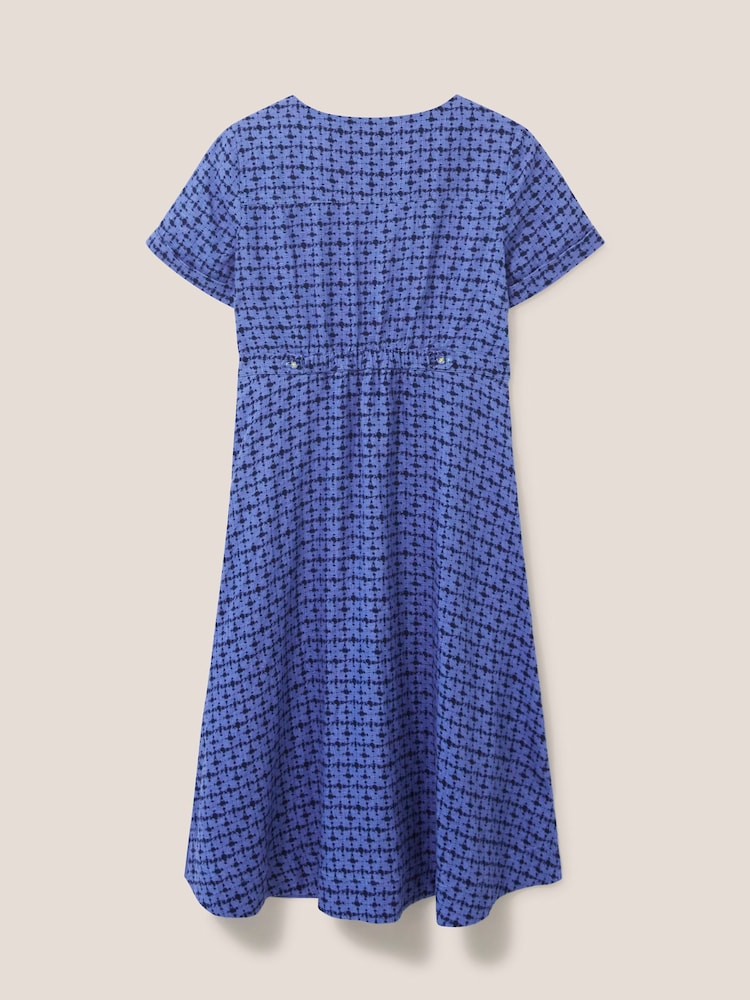 Robe mi-longue White Stuff Ivy bleue en lin - Image 6 of 6