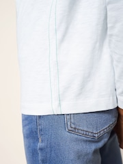 Biały - White Stuff 100% Cotton Long Sleeve Nelly T-Shirt - Image 4 of 6
