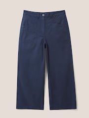 White Stuff Blue Harper Wide Leg Trousers - Image 4 of 6