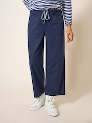 White Stuff Blue Harper Wide Leg Trousers - Image 6 of 6