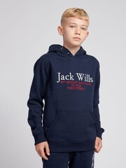 Jack Wills Blue Script Hoodie - Image 1 of 8