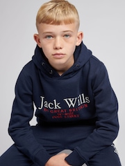 Jack Wills Blue Script Hoodie - Image 4 of 8