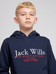 Jack Wills Blue Script Hoodie - Image 5 of 8