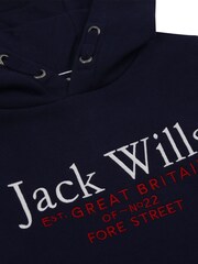 Jack Wills Blue Script Hoodie - Image 8 of 8