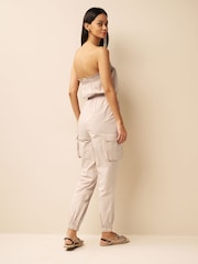 Grey Cargo Bandeau Strapless Jumpsuit - Image 2 of 3