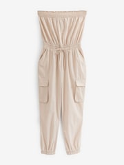 Grey Cargo Bandeau Strapless Jumpsuit - Image 3 of 3