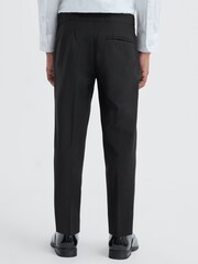 Reiss Black Knightsbridge Senior Tuxedo Satin Stripe Trousers - Image 5 of 6