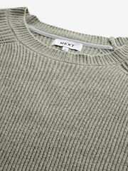 Sage Green Regular Cosy Rib Knit Crew Jumper - Image 9 of 9