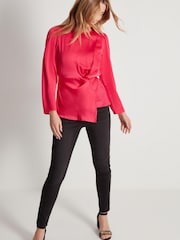 M&Co Pink Satin Twist Shell Top - Image 3 of 5