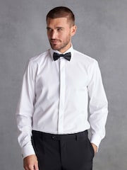 White Signature Occasion 100% Cotton Shirt And Black Bow Tie Pack - Image 1 of 7