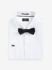 White Signature Occasion 100% Cotton Shirt And Black Bow Tie Pack - Image 6 of 7