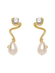 CERENE Statement Swirl Drop Earrings - Bild 4 av 6
