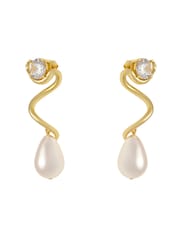 CERENE Statement Swirl Drop Earrings - Bild 5 av 6