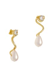 CERENE Statement Swirl Drop Earrings - Bild 6 av 6