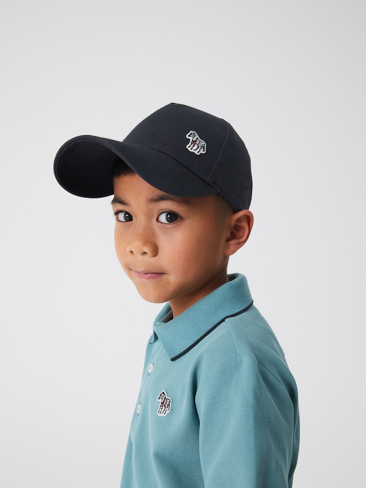 Marineblau - Paul Smith Junior Jungen Baseballcap mit Zebralogo - Bild 1 von 8