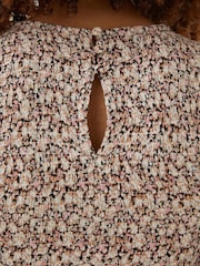 FatFace Brown Meadow Spring Fran Shirred Top - Image 5 of 6