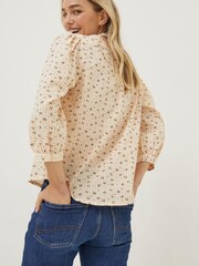 FatFace Orange Kerry Gingham Floral Shirt - Image 2 of 5