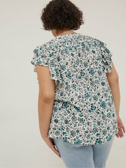 FatFace Natural Kai Sketched Floral Top - Image 2 of 3