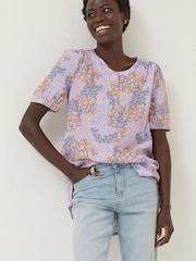 FatFace Purple Jodie Meadow Patch Blouse - Image 1 of 4