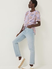 FatFace Purple Jodie Meadow Patch Blouse - Image 2 of 4