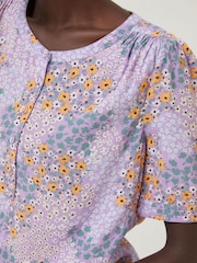 FatFace Purple Jodie Meadow Patch Blouse - Image 4 of 4