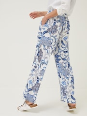 FatFace Natural Palace Floral Palazzo Trousers - Image 2 of 3