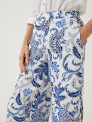 FatFace Natural Palace Floral Palazzo Trousers - Image 3 of 3