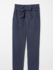 FatFace Blue Paperbag Trousers - Image 5 of 5