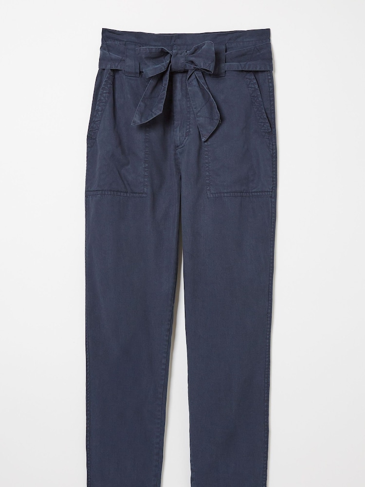 FatFace Blue Paperbag Trousers - Image 5 of 5