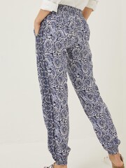 FatFace Blue Lyme Watercolour Batik Trousers - Image 2 of 4