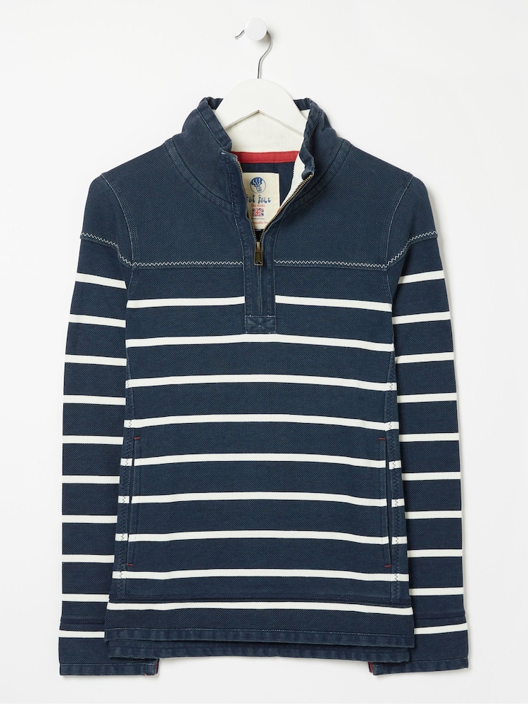 FatFace Blue Airlie Classic Breton Sweatshirt - Image 6 of 6