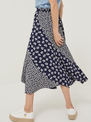 FatFace Blue Naomi Daisy Midi Skirt - Image 2 of 4
