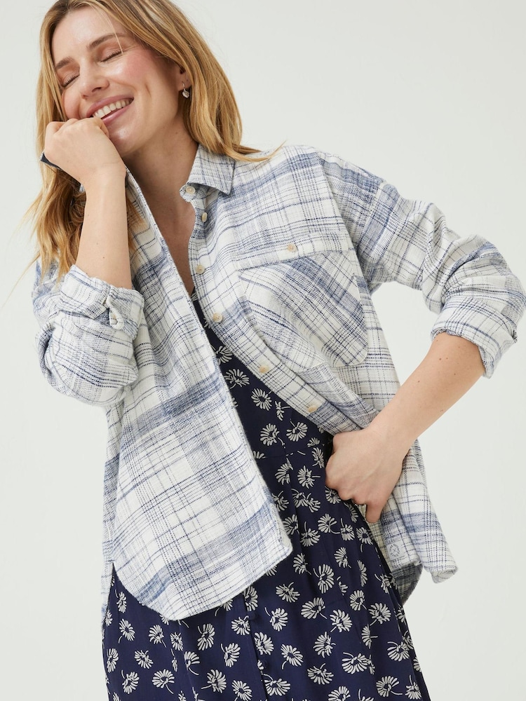 FatFace Natural Frome Relaxed Check Shirt - Image 1 of 3