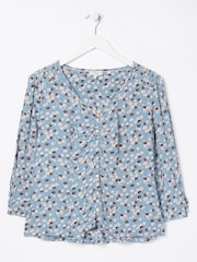 FatFace Blue Beatrice Tonal Floral Blouse - Image 5 of 5