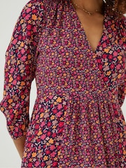 FatFace Red Frankie Retro Wrap Blouse - Image 4 of 5