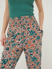FatFace Orange Shirred Cuffed Sketched Trousers - Image 3 of 4