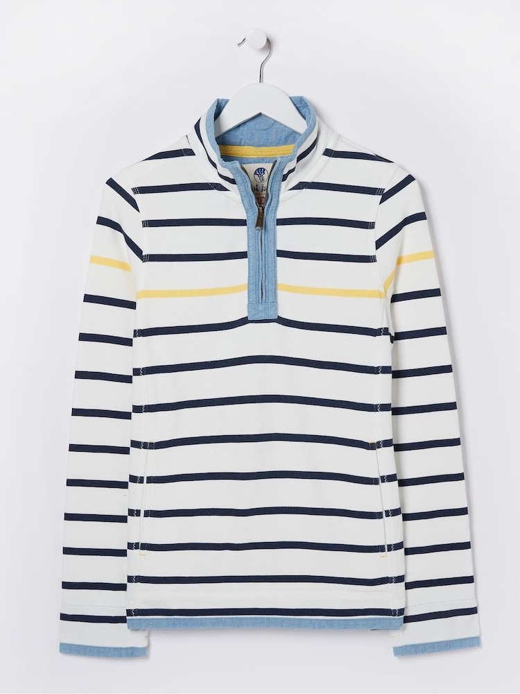 FatFace Natural Airlie Striped Sweatshirt - Image 6 of 6 FatFace Natural Airlie Striped Sweatshirt - Image 6 of 6