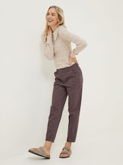 FatFace Purple Aspen Tapered Chinos - Image 2 of 4