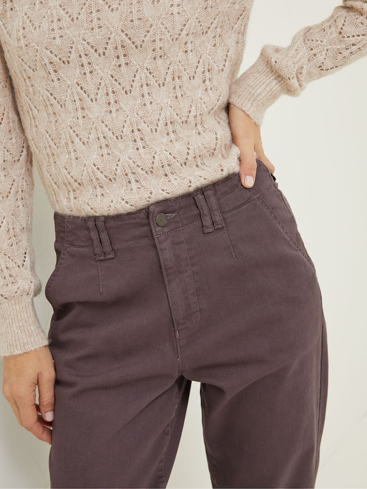 FatFace Purple Aspen Tapered Chinos - Image 4 of 4