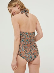 FatFace Orange Sketched Floral Tankini Top - Image 2 of 5