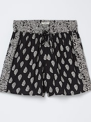 FatFace Black Batik Floral Flippy Shorts - Image 1 of 1
