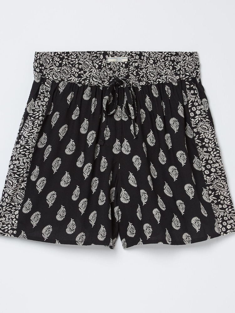 FatFace Black Batik Floral Flippy Shorts - Image 1 of 1