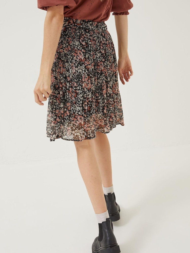 FatFace Black Blush Floral Kayleigh Skirt - Image 2 of 6
