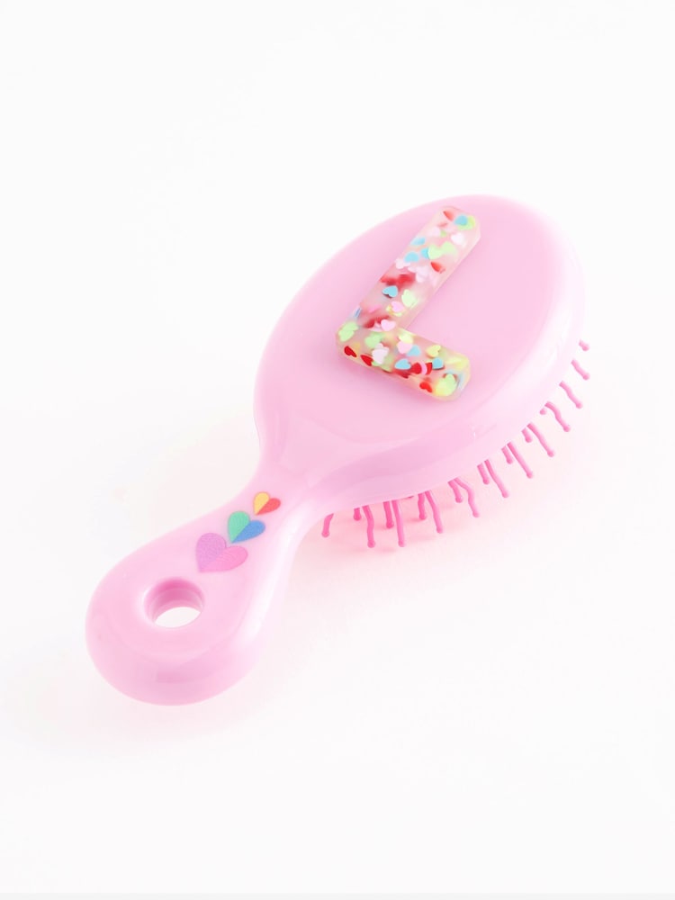 Bright Pink L Initial Hairbrush - Image 1 of 3