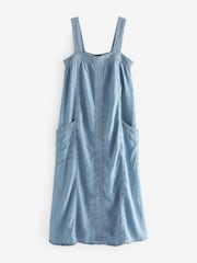 Light Blue TENCEL™ Linen Blend Summer Maxi Dress - Image 5 of 6
